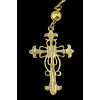 N-5041 Baroque Style Long Metal Balls Chain Hollow Out Rhinestone Cross Pendant Necklace Insight Guides