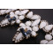N-5039 European Style Crystal Gemstone Statement Necklace Flower Leaves Rhinestone New In Goods