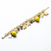 B-0395  Korea Style Star lemon Fruit Rhinestone Metal Pearl Balls Charms Bracelet