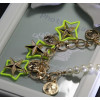 N-5057  Euroean style gold plated pearl chain  round mental coin head star neon color  statement pendant & necklace