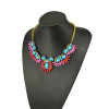 N-5066 Euroean style Gun Black Crystal Rhinestone Shourouk Flower Choker Necklace