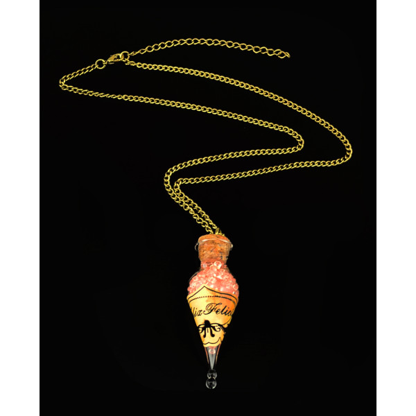 N-5052 European Style Glass Bottle Felix Felicis Magic Lucky bottle Crystal Pendant Necklace