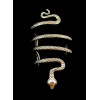 B-0393 * Vintage Style Silver Snake Shape Open Bangle Cuff