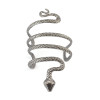 B-0393 * Vintage Style Silver Snake Shape Open Bangle Cuff