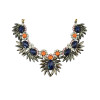 N-5066 Euroean style Gun Black Crystal Rhinestone Shourouk Flower Choker Necklace