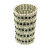 B-0397  Vintage Style Silver Golden Bohemian Crystal Wide Tribe Beads Carving Bangle Bracelet