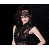 N-1668 New Gothic White Black Silk Needle Lace Chain Hollow Out Flower Leaves Mask