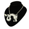 N-5090  national Style Silver Gold Plated totem Chinese dragon pendant necklace
