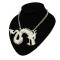 N-5090  national Style Silver Gold Plated totem Chinese dragon pendant necklace