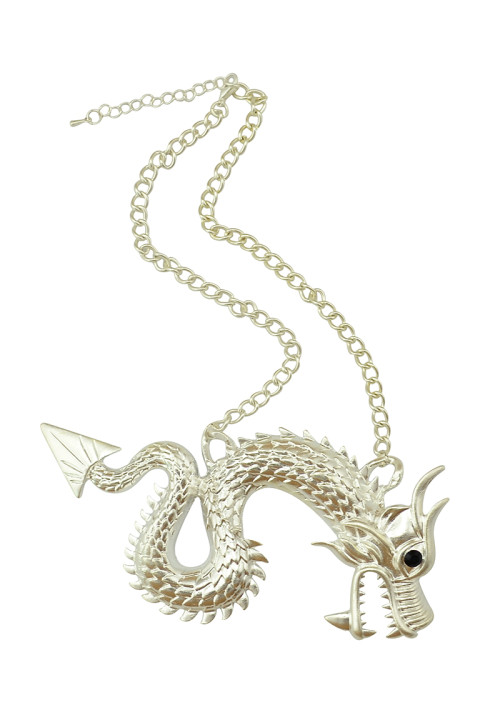 N-5090  national Style Silver Gold Plated totem Chinese dragon pendant necklace