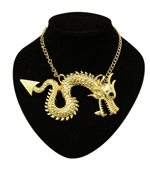 N-5090  national Style Silver Gold Plated totem Chinese dragon pendant necklace