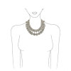 N-5020 Bohemian Gypsy Silver Gold Coin Choker Bib Statement Choker Necklaces for Women Party Jewelry