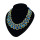 N-5108  New Arrived Golden Metal Blue Black Big Crystal Chain Choker Necklace