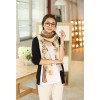 C-0069  New Arrival Famous Brand Flower  Print Cotton Linen Soft Long Scarves Shawl 3 Colors Women