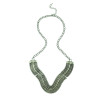 N-5117  European style vintage gold / silver caving vertical metal flower V shape geometry choker necklace