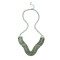 N-5117  European style vintage gold / silver caving vertical metal flower V shape geometry choker necklace