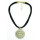 N-5113  New Arrival Black Chains Full Colorful Rhinestone Round Lip Pendant Necklace