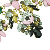 N-5125  Shourouk Choker Necklace Golden Metal Colorful Resin Gem Crystal Flower Best Gift