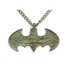 N-5129  European Gun Black Alloy Clear Rhinestone Bat Necklace