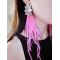 E-3268 2Colors fashion bohemia white rhinestone flower dangle earrings feathers tassel long earrings design female jewelry
