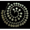 N-5137 Gypsy Silver Metal Dangle "Coins" Belly Chain, Silver Metal Dangle "Coins" Belly Chain,43/57 pieces coins, Hippie Boho Bohemian Shimmy Belt,belly dance belt chain/body chain/belly chain