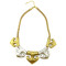N-5138 vintage style golden silver metal anchor choker necklace