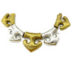 N-5138 vintage style golden silver metal anchor choker necklace