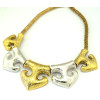 N-5138 vintage style golden silver metal anchor choker necklace