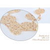 N-5145  Gold Plated Hollow Out Oval Flower Belly Chain Body Jewelry 90cm