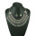 N-5026 Bohemian Fringe Carving Flower Collar Statement Necklace, Boho, Gypsy, Antalya, Ebony, Silver, Festival, Coachella, Turkish, India, Itor, Ethnic