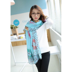 C-0078  New Arrival brand leopard sex lip knitted scarf for woman winter warm scarf