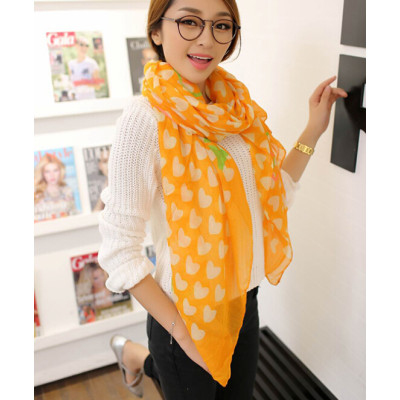 C-0080  New Arrival brand Love Heart scarves Shawl for woman winter warm scarf