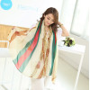 C-0081  New Arrival Famous Brand Charming Cotton Soft Geometry Print  Scarf Shawl 4 Colors Women 180cm*90cm