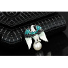 P-0139 European Gold Plated Alloy Pearl Rhinestone Eagle Pin Brooch