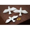 P-0136  New arrival exaggerated cute white paint peace dove metal pigeon brooch bird Collar Pin Brooch