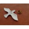 P-0136  New arrival exaggerated cute white paint peace dove metal pigeon brooch bird Collar Pin Brooch