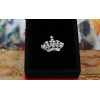 P-0144 European Gold Silver Plated Alloy Rhinestone Crown Collar Pin Brooch