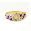 B-0407 Hot Sale European Fashion Style Watch Women Bracelet Charming Rhinestone Flower Alloy Bracelets wristwatch Clock 5 Colors