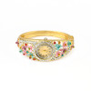 B-0407 Hot Sale European Fashion Style Watch Women Bracelet Charming Rhinestone Flower Alloy Bracelets wristwatch Clock 5 Colors