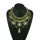 N-5167 European Style Wide Chain Carving Coin Beads Snake Chain Crystal Ethnic Statement Necklace Costume Jewelry