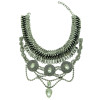 N-5167 European Style Wide Chain Carving Coin Beads Snake Chain Crystal Ethnic Statement Necklace Costume Jewelry