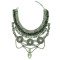 N-5167 European Style Wide Chain Carving Coin Beads Snake Chain Crystal Ethnic Statement Necklace Costume Jewelry