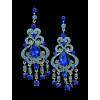 E-3286  Bohemian Wedding Jewelry Rhinestone Big Crystal Shinning Dangle Fringe Luxury Earrings