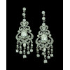 E-3286  Bohemian Wedding Jewelry Rhinestone Big Crystal Shinning Dangle Fringe Luxury Earrings