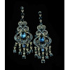 E-3286  Bohemian Wedding Jewelry Rhinestone Big Crystal Shinning Dangle Fringe Luxury Earrings