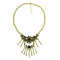 N-5168  Gypsy Bohemian Beachy Chic Flower Fringe Necklace, Boho Festival , Fringe , Ethnic, Turkish, India, Tribal