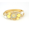 B-0419  Hot Sale European Fashion Style Watch Women Bracelet Charming Rhinestone Crystal Rose Flower Alloy Bracelets wristwatch Clock