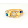 B-0419  Hot Sale European Fashion Style Watch Women Bracelet Charming Rhinestone Crystal Rose Flower Alloy Bracelets wristwatch Clock