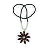 N-5175 Korea Style Beaded Sweater Chain Crystal Big Sun Flower Necklace
