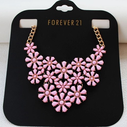 N-5186  European style fashion exaggerated alloy flower necklace gold plated F21 new Tanabata gift fashion necklace